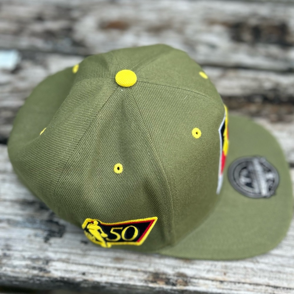 NWT Mitchell & Ness Olive Phoenix Suns Dusty NBA 50th Anniversary Season Fitted - Picture 3 of 7